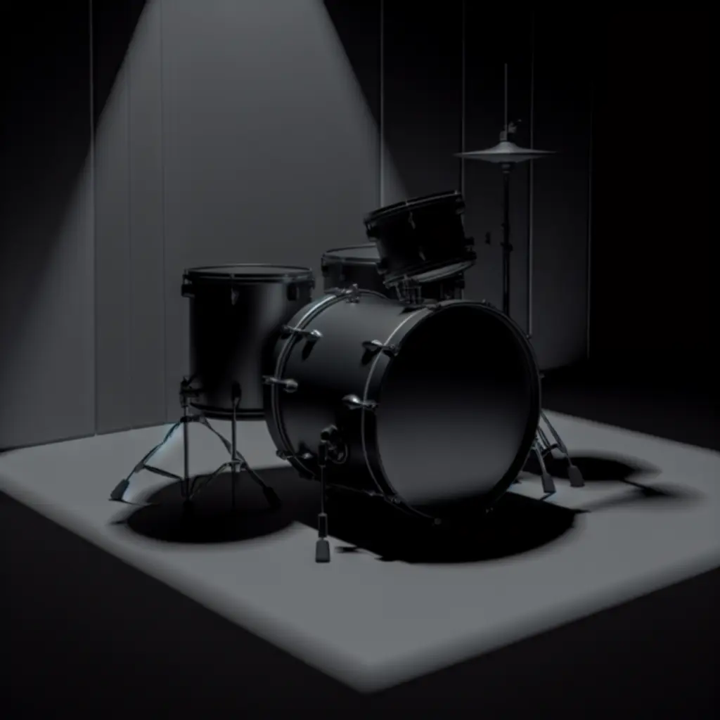 Tempest compact drumkit in matte zwarte afwerking