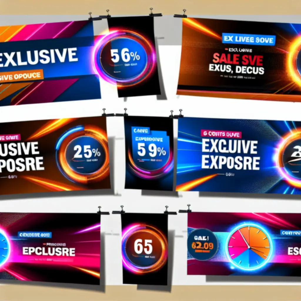 Promotionele banner met gouden accenten