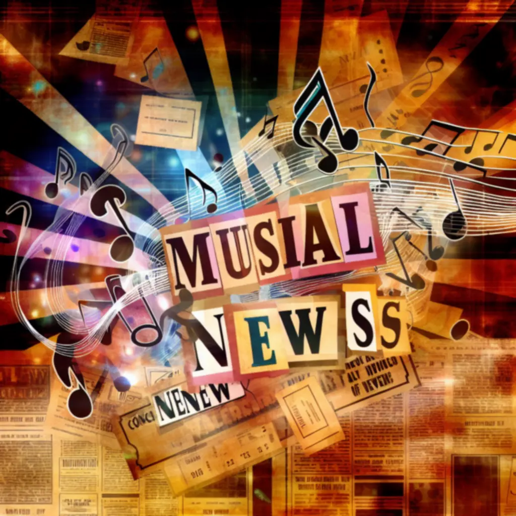 Aankondiging van muziekevenementen in een elegante opmaak