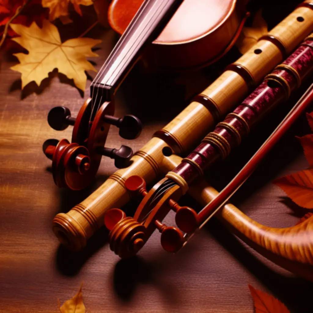 Herfstcollectie met warme burgundy en houttinten